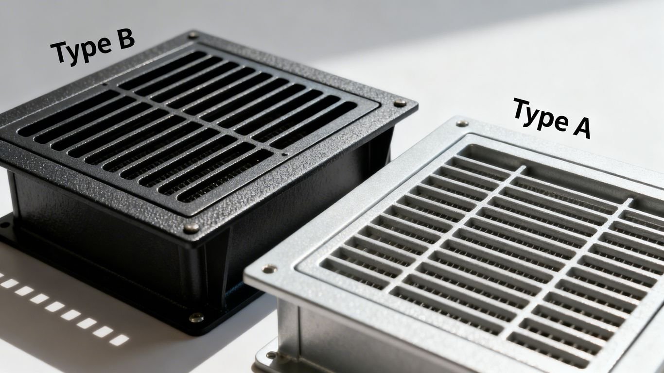 Grilles de ventilation VMC hygroréglable type A et B