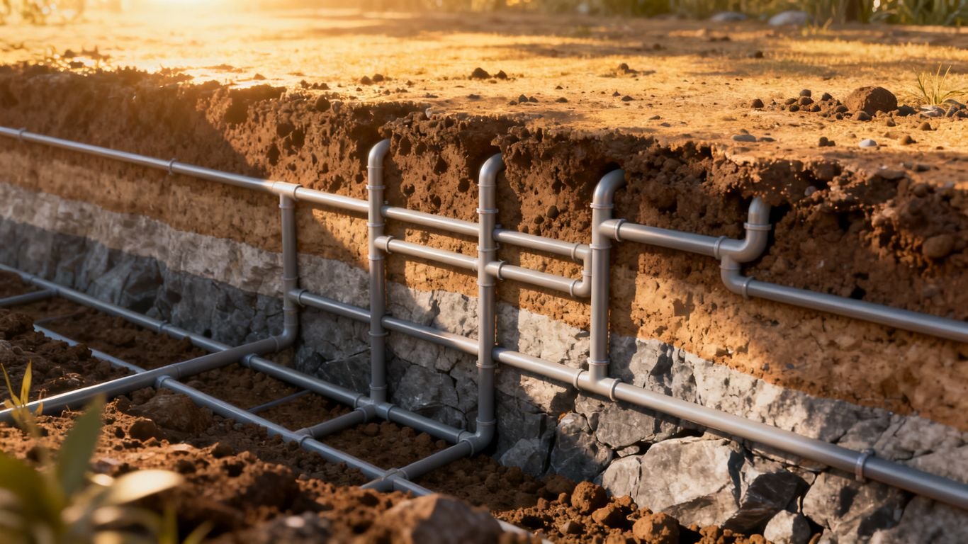 Installation de puits canadien souterrain